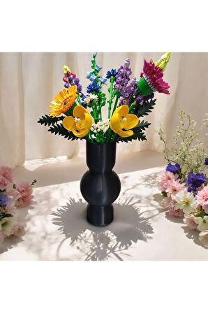 Nordic İskandinav Tarz Özel Tasarım Dekoratif Vazo Biyoplastik Retro Mavi