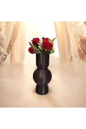 Nordic İskandinav Tarz Özel Tasarım Dekoratif Vazo Biyoplastik Retro Kahverengi