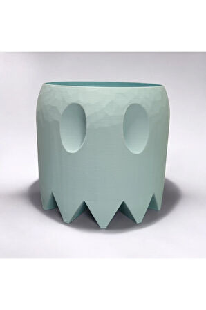 Sevimli Hayalet Vazo Özel Tasarım Dekoratif Vazo Biyoplastik Pastel Mavi