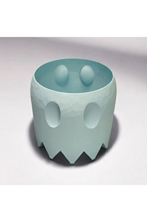 Sevimli Hayalet Vazo Özel Tasarım Dekoratif Vazo Biyoplastik Pastel Mavi