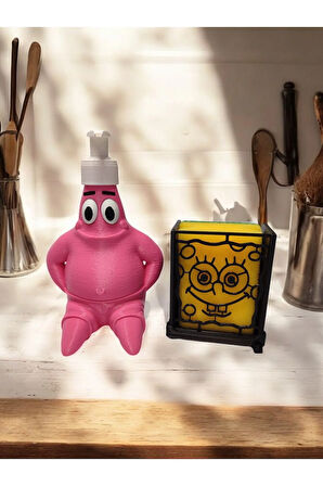 Bulaşık Süngeri Tutacağı Süngerlik Ve Sabunluk 2'li Mutfak Seti