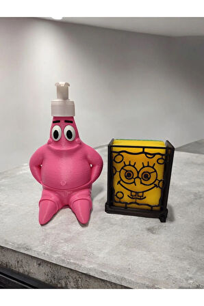 Bulaşık Süngeri Tutacağı Süngerlik Ve Sabunluk 2'li Mutfak Seti