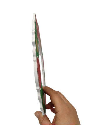 Yılbaşı Temalı Kapı Süsü Beyaz Kontürlü