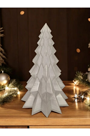 Yılbaşı Süsü Noel Çam Ağacı Dekoratif Obje Transparan Şeffaf 16 Cm