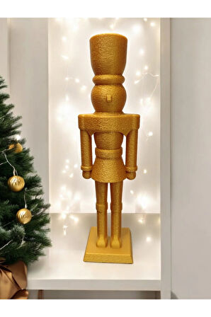 Yılbaşı Süsü Modern Fındıkkıran Nutcracker Dekoratif Obje Altın