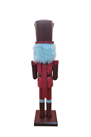 Yılbaşı Dekoru Ahşap Fındıkkıran Trampet Çalan Kurşun Asker Nutcracker 50 cm