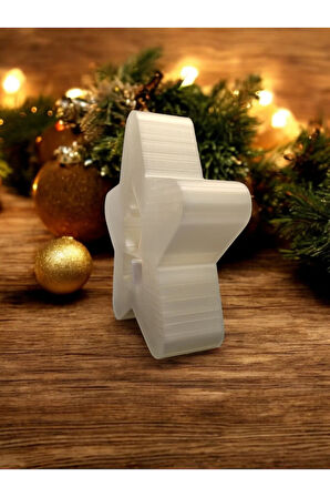 Alev Efektli Titreyen Led Mum Işıklı Yıldız Dekoratif Biblo