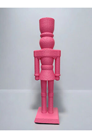 Yılbaşı Süsü Modern Fındıkkıran Nutcracker Dekoratif Obje Pembe