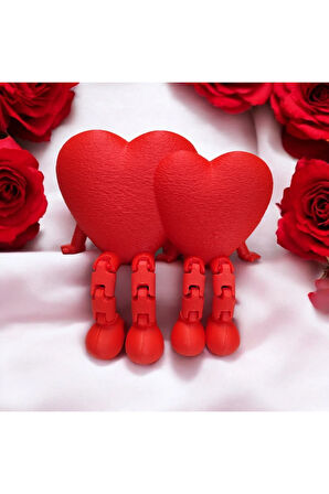 Sevgililer Günü Özel İkili Yanyana Kalp Dekoratif Aksesuar