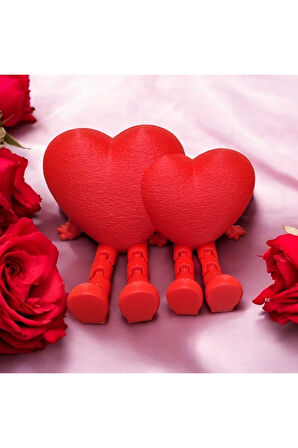 Sevgililer Günü Özel İkili Yanyana Kalp Dekoratif Aksesuar