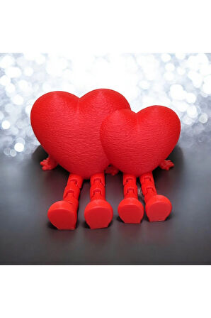 Sevgililer Günü Özel İkili Yanyana Kalp Dekoratif Aksesuar