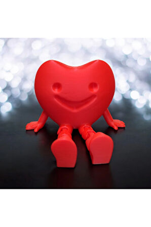 Sevgililer Günü Gülen Yüzlü İkili Kalp Dekoratif Aksesuar Seti