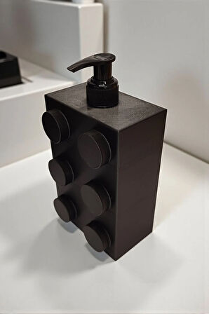 Modern Blok Tasarımlı Dekoratif Sabunluk Siyah