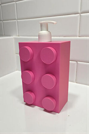 Modern Blok Tasarımlı Dekoratif Sabunluk Pembe