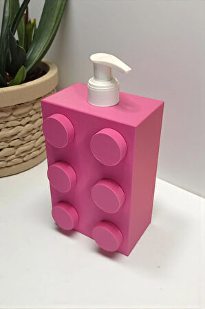Modern Blok Tasarımlı Dekoratif Sabunluk Pembe