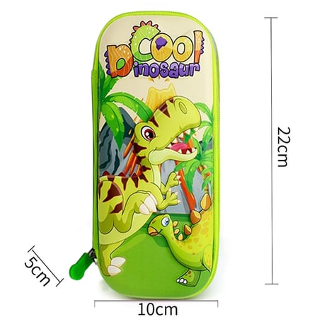 Cool Dinozor Kalem Kutusu 3D Kabartmalı Geniş Kapasiteli Kalemlik - Vahşi Dinazor