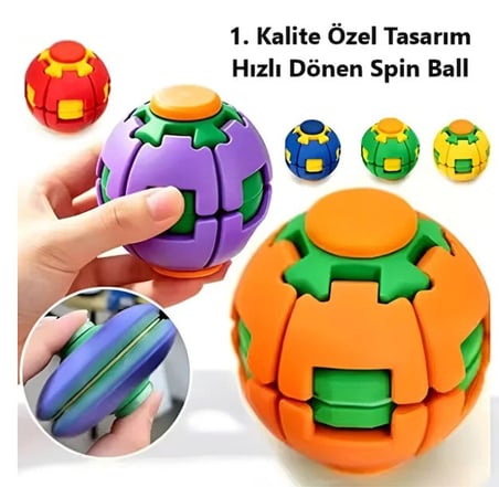 Spinner Ball Bas Döndür Stres Topu Bas Çevir Çarkı - 1 Adet
