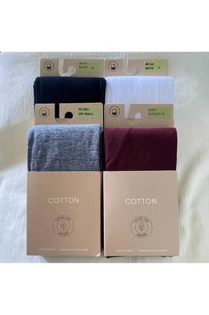 Renkli 4'lü Cotton Kadın Külotlu Çorap Pamuklu & Mat 60 Den Pantyhose ( Doğal İplik )