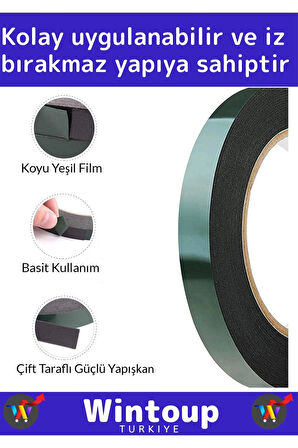 Premium Ultra Güçlü İz Bırakmaz Elastik Yapılı Çift Taraflı 36mm-10Metre Akrilik Köpük Bant 2 Ad