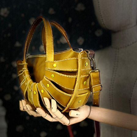 CARIDEA El Yapımı Hakiki Deri Kadın Çanta, Clutch, El Omuz Çantası v119