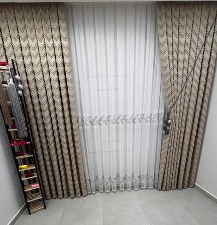 NİVEMESHOME LALE GÜMÜŞ   1/2,5 PİLELİ  TÜL PERDE APM