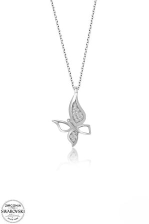 SWAROVSKİ TAŞLI  ZİRCONİA YUSUFÇUK 925 AYAR GÜMÜŞ KOLYE