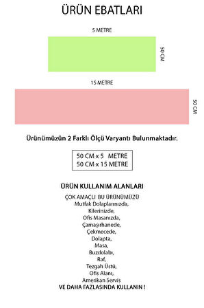 Kaymaz Dolap İçi Çekmece Raf Vitrin Örtüsü 