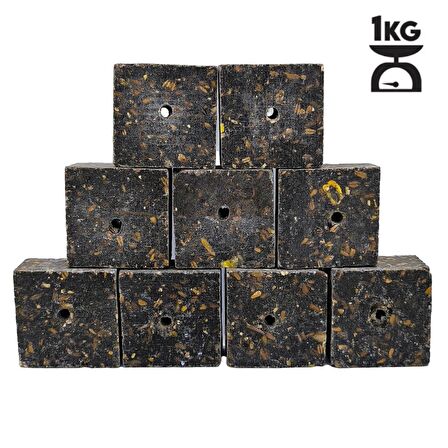 Hedyex 1Kg Sazan Küspesi Delikli Küp Ay Çekirdeği Küspesi Kare