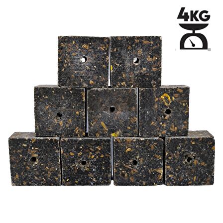 Hedyex 4Kg Sazan Küspesi Delikli Küp Ay Çekirdeği Küspesi Kare