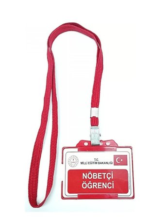 Nöbetçi Öğrenci Yaka Kartı İpli - 2 adet