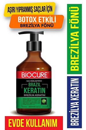 Biocure Saç Düzleştirici Keratin Bakımı Brezilya Fönü 500 Ml Kokusuz Dumansız