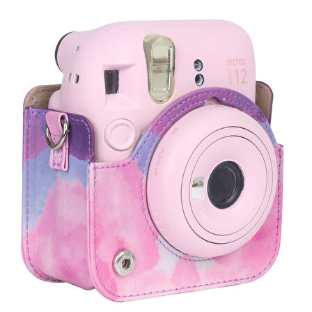 Instax Mini 12 Makine Uyumlu Renkli Deri Kılıf