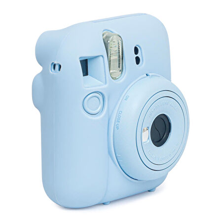 Instax Mini 12 Makine Uyumlu Mavi Koruyucu Silikon Kılıf