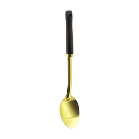 Ahşap Saplı Metal Servis Kaşığı Altın Renk
