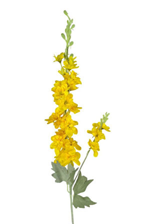 Yapay Çiçek Sarı Sümbül Tek Dal Tomurcuklu 85*15cm Kumaş Çiçek Uzun Dal