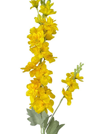 Yapay Çiçek Sarı Sümbül Tek Dal Tomurcuklu 85*15cm Kumaş Çiçek Uzun Dal