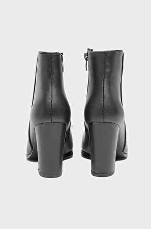 Hakiki Deri Topuklu Kadın Klasik Bot