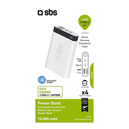 Global İntelligent WNE0303 10000 mAh Hızlı Şarj Powerbank