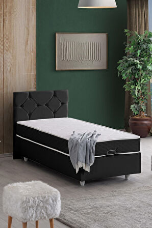 Glamis Tek Kişilik Baza Başlık Letto Yatak Seti