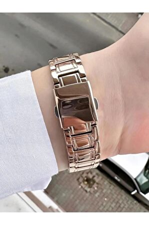 Ferrucci Spor Model Su Geçirmez Çelik Kadın Kol Saat+Bileklik Hediyeli