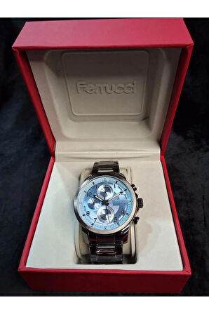 Ferrucci Füme Çelik Foksiyonlu Takvimli Erkek Kol Saati