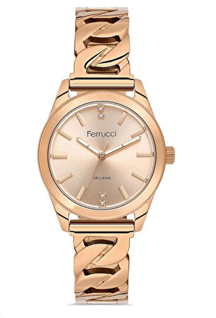 Ferrucci 6 RENK SEÇENEKLİ Çelik Kadın Kol Saati+Bileklik Hediye