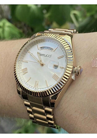 Gün&Tarih Göstergeli Çelik Gold Renk Business Erkek Kol Saati