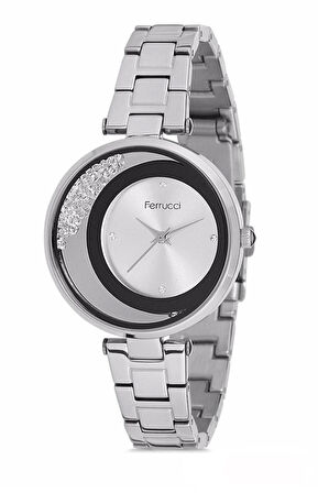 Ferrucci Taşlı Kasa Şık Kadın Kol Saati Bileklik Hediyeli 