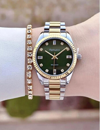 Alarm Yok Cam Malzemesi Mineral Çap 34 mm Kadran Şekli Yuvarlak Kasa Materyali Çelik Kordon Tipi Çelik Suya Dayanıklılığı 3 ATM Mekanizma Quartz Pilli Analog Takvim: Var  FERRUCCİ KUTU VE TORBASINDA 2 YILLIK ONAYLANMIŞ GARANTİ BELGESİ İLE GÖNDERİLECE