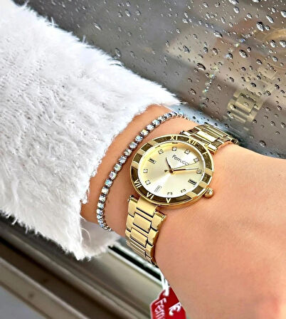 Ferrucci Çelik Kordon ve Kasa Kadın Kol Saati+Bileklik Hediyeli