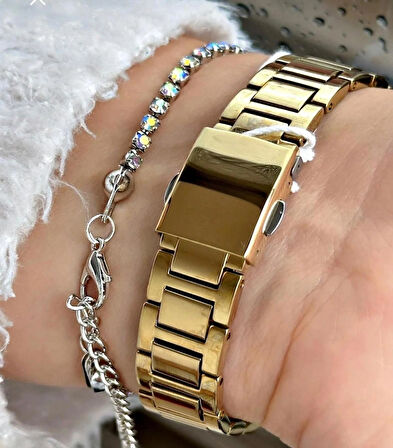 Ferrucci Çelik Kordon ve Kasa Kadın Kol Saati+Bileklik Hediyeli