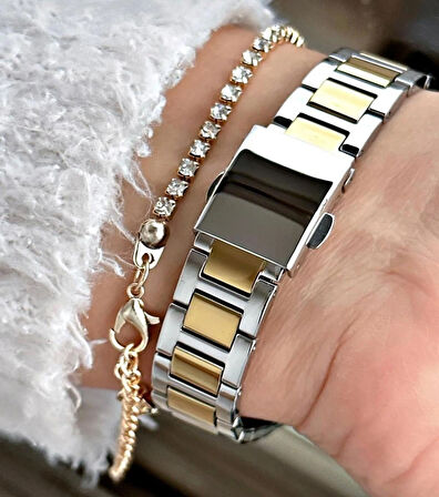 Ferrucci Çelik Kordon ve Kasa Kadın Kol Saati+Bileklik Hediyeli