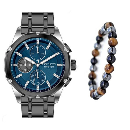 Ferrucci Fonksiyonları Aktif Spor Model Çelik Erkek Kol Saati+Bileklik