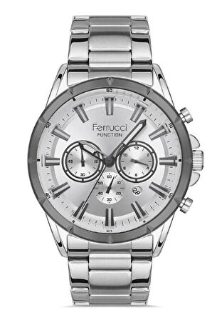 Ferrucci Fonksiyonları Aktif Takvimli Silver Renk Erkek Kol Saati